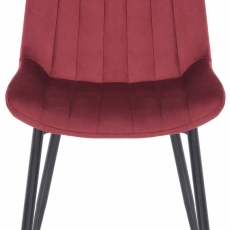 Jedálenská stolička Rahden, zamat, červená - 2