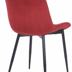 Jedálenská stolička Rahden, zamat, červená - 4