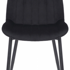 Jedálenská stolička Rahden, zamat, čierna - 2