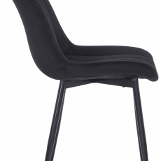 Jedálenská stolička Rahden, zamat, čierna - 3