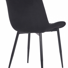 Jedálenská stolička Rahden, zamat, čierna - 4