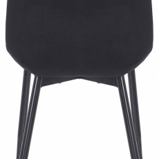 Jedálenská stolička Rahden, zamat, čierna - 5