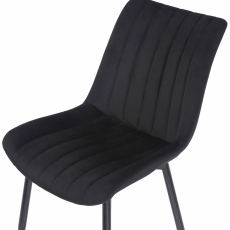 Jedálenská stolička Rahden, zamat, čierna - 6