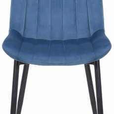 Jedálenská stolička Rahden, zamat, modrá - 2