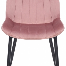 Jedálenská stolička Rahden, zamat, ružová - 2