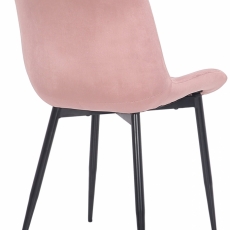 Jedálenská stolička Rahden, zamat, ružová - 4
