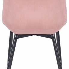 Jedálenská stolička Rahden, zamat, ružová - 5
