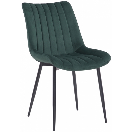 Jedálenská stolička Rahden, zamat, zelená - 1
