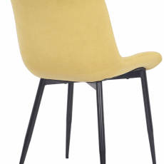 Jedálenská stolička Rahden, zamat, žltá - 4