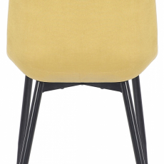 Jedálenská stolička Rahden, zamat, žltá - 5