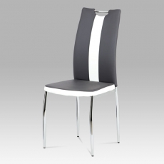Jedálenská stolička Rene, sivá/biela - 1