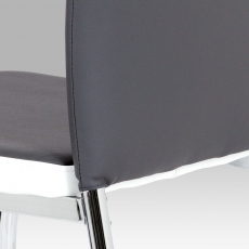 Jedálenská stolička Rene, sivá/biela - 6