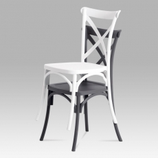 Jedálenská stolička René (súprava 4 ks), biela - 24