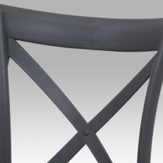 Jedálenská stolička René (súprava 4 ks), sivá - 3
