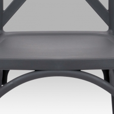 Jedálenská stolička René (súprava 4 ks), sivá - 6