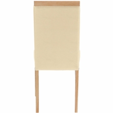 Jedálenská stolička Reve (Súprava 2 ks), krémová/prírodné drevo - 4