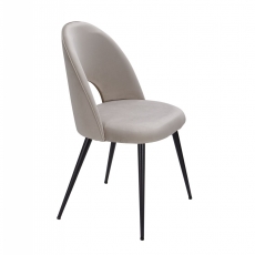 Jedálenská stolička Rexy (SET 2 ks), zamat, béžová - 2