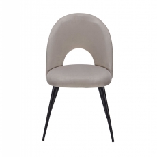 Jedálenská stolička Rexy (SET 2 ks), zamat, béžová - 6