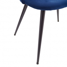 Jedálenská stolička Rexy (SET 2 ks), zamat, modrá - 8