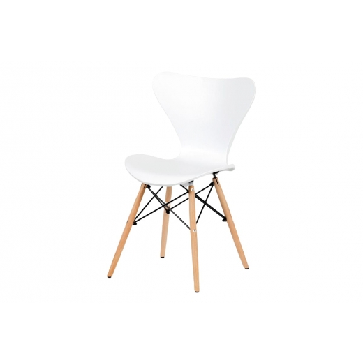 Jedálenská stolička Rini (súprava 4 ks), biela - 1