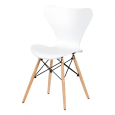 Jedálenská stolička Rini (súprava 4 ks), biela - 1