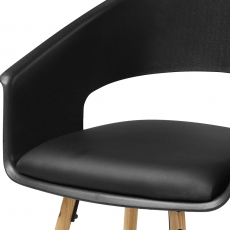 Jedálenská stolička Riva (SET 4 ks), čierna - 2