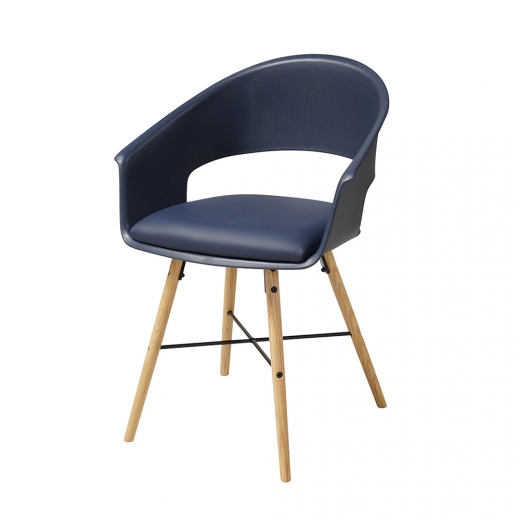 Jedálenská stolička Riva (SET 4 ks), modrá - 1