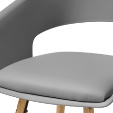 Jedálenská stolička Riva (SET 4 ks), sivá - 2
