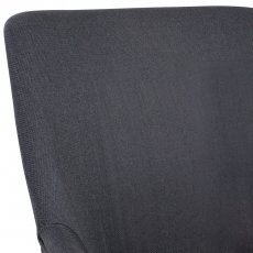 Jedálenská stolička Ronny (SET 2 ks), textil, čierna - 7
