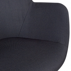 Jedálenská stolička Ronny (SET 2 ks), textil, čierna - 8