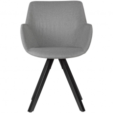 Jedálenská stolička Ronny (SET 2 ks), textil, šedá - 3