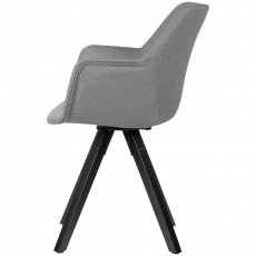 Jedálenská stolička Ronny (SET 2 ks), textil, šedá - 5