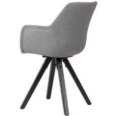 Jedálenská stolička Ronny (SET 2 ks), textil, šedá - 6