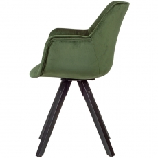 Jedálenská stolička Ronny (SET 2 ks), zamat, zelená - 5