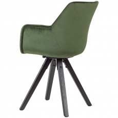 Jedálenská stolička Ronny (SET 2 ks), zamat, zelená - 6