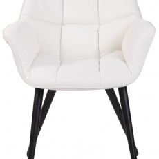 Jedálenská stolička Roseville, syntetická koža, biela - 2