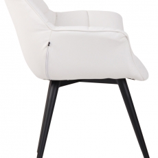 Jedálenská stolička Roseville, syntetická koža, biela - 3