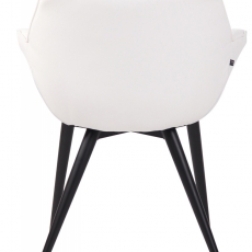 Jedálenská stolička Roseville, syntetická koža, biela - 5