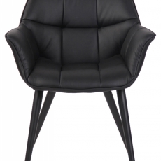 Jedálenská stolička Roseville, syntetická koža, čierna - 2