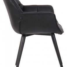 Jedálenská stolička Roseville, syntetická koža, čierna - 3