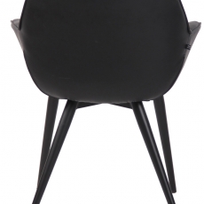 Jedálenská stolička Roseville, syntetická koža, čierna - 5