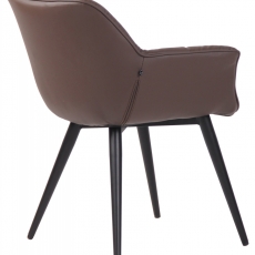 Jedálenská stolička Roseville, syntetická koža, hnedá - 4