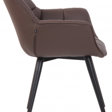 Jedálenská stolička Roseville, syntetická koža, hnedá - 3