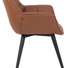 Jedálenská stolička Roseville, syntetická koža, svetlo hnedá - 3