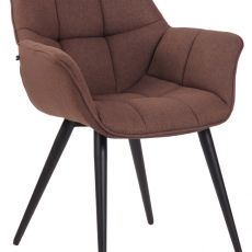 Jedálenská stolička Roseville, textil, hnedá - 1