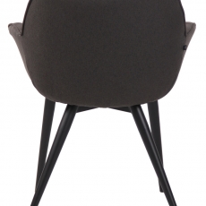 Jedálenská stolička Roseville, textil, tmavo šedá - 5