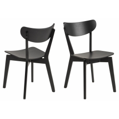 Jedálenská stolička Roxby (SET 2ks), čierna