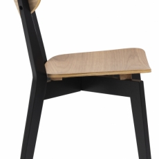 Jedálenská stolička Roxby (SET 2ks), dub/cierna - 9
