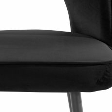 Jedálenská stolička Roy (SADA 2 ks), zamat, čierna - 6