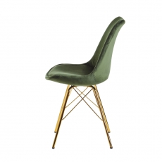 Jedálenská stolička Ruby (SET 2 ks), zamat, zelená - 6